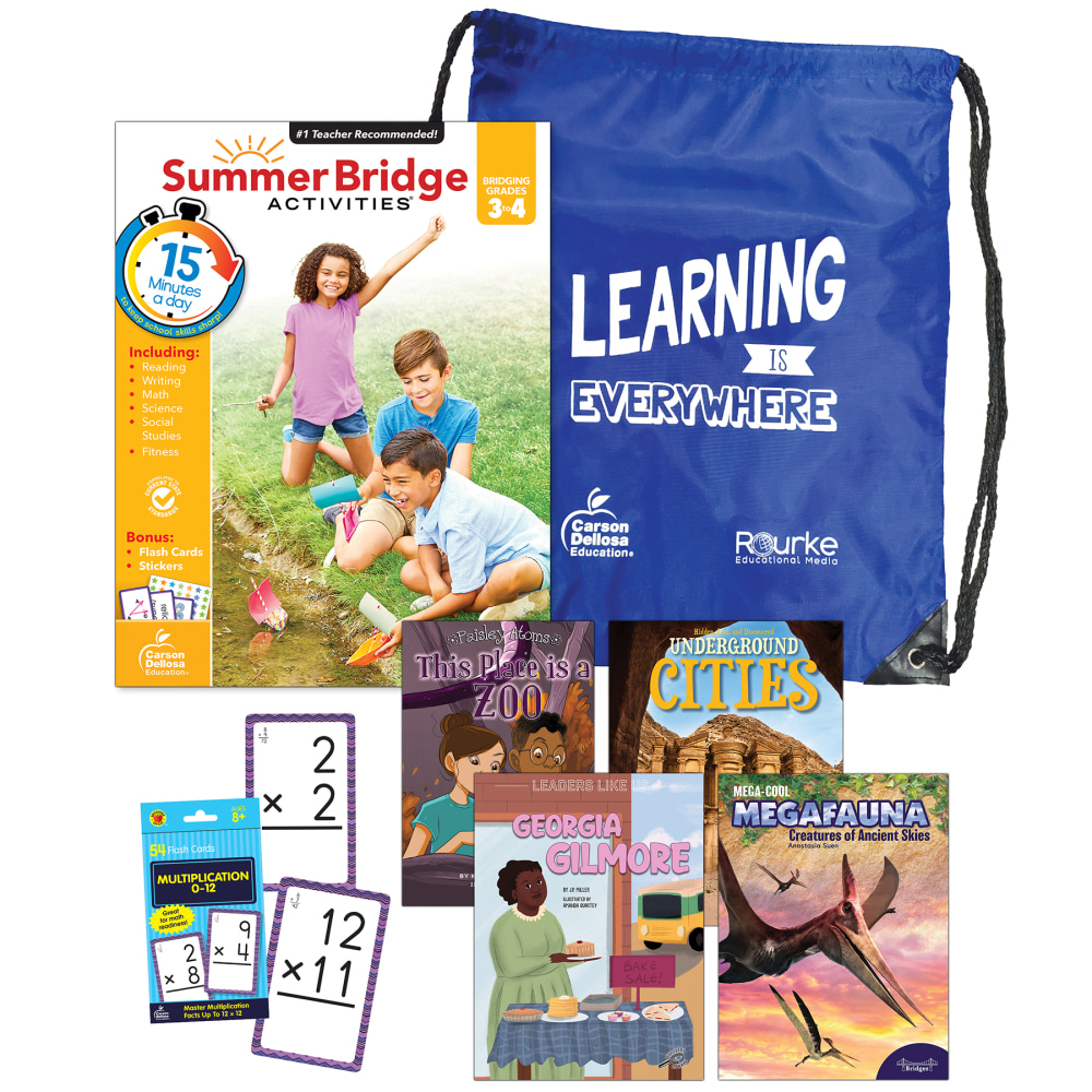Carson Dellosa Summer Bridge Activities Summer Bridge Essentials Backpack, Grade 3 to 4 MPN:CD-745385B