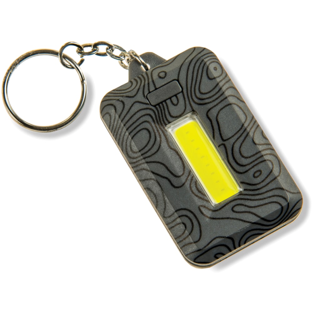 Carson 120-Lumen COB LED Keychain Flashlight With Stainless Steel Keyring, 2-7/16in x 1/2in, Gray MPN:KL-10GY
