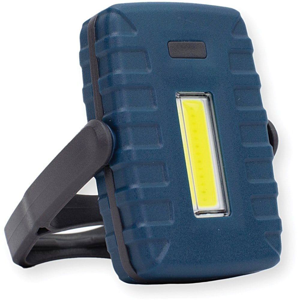 Carson Compact COB LED Flashlight With Hook & Stand, 3-5/16in x 5/8in, Blue MPN:KL-20