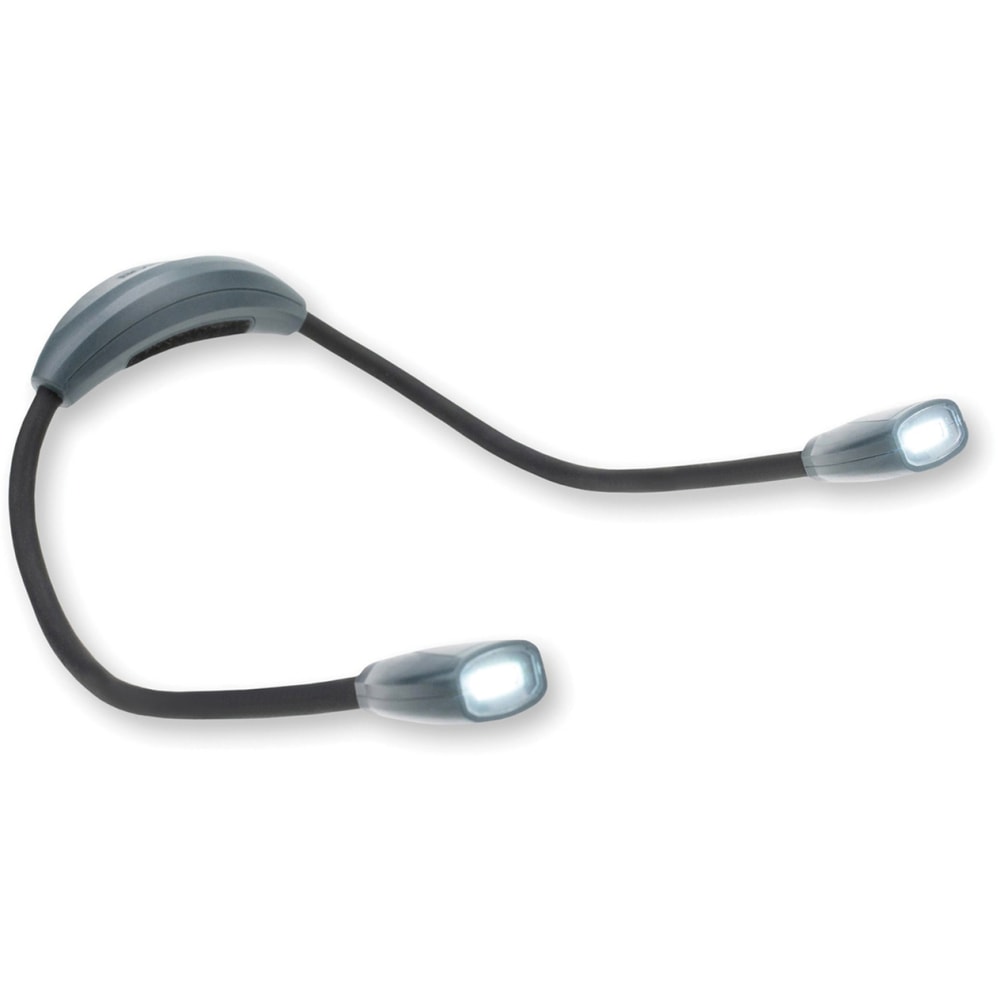 Carson 70-Lumen Adjustable Dual-Head 2 COB LED Neck Light, 11-3/4inx 1-15/16in, Gray MPN:NL-20