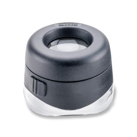 Carson VersaLoupe 10x LED Lighted Focusable Stand Loupe Magnifier Black LH-50 - Pkg Qty 4