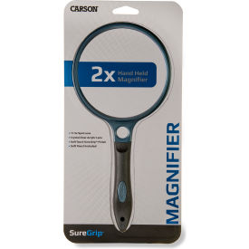Carson® SG-12 SureGrip™ Soft Grip 2x Magnifier 110mm w/ 11.5x Spot Lens SG-12 - Pkg Qty 4