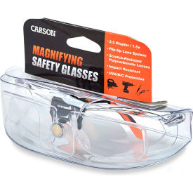 Carson® VM-20 Magnifying Safety Glasses 1.5x 1.5x Glass Magnifiers VM-20 - Pkg Qty 4