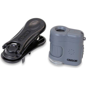 Carson® MicroMini Pocket Microscope with Smartphone Adapter Clip MM-380 - Pkg Qty 4
