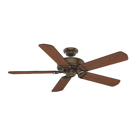 Decorative Ceiling Fan, 54 In Blade Dia, 5 Blades, 4 Speeds, 120, Aged Bronze MPN:55070