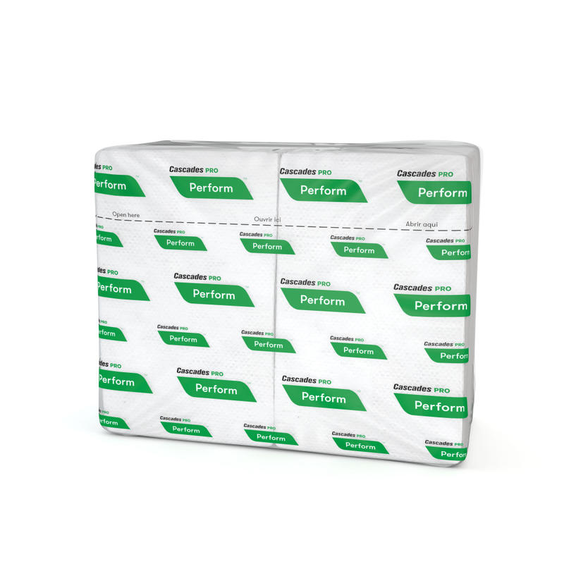 Cascades PRO Perform Interfold Napkins for Tandem, 1-Ply, White, 376 Napkins Per Sleeve, 16 Sleeve Per Pack MPN:T410