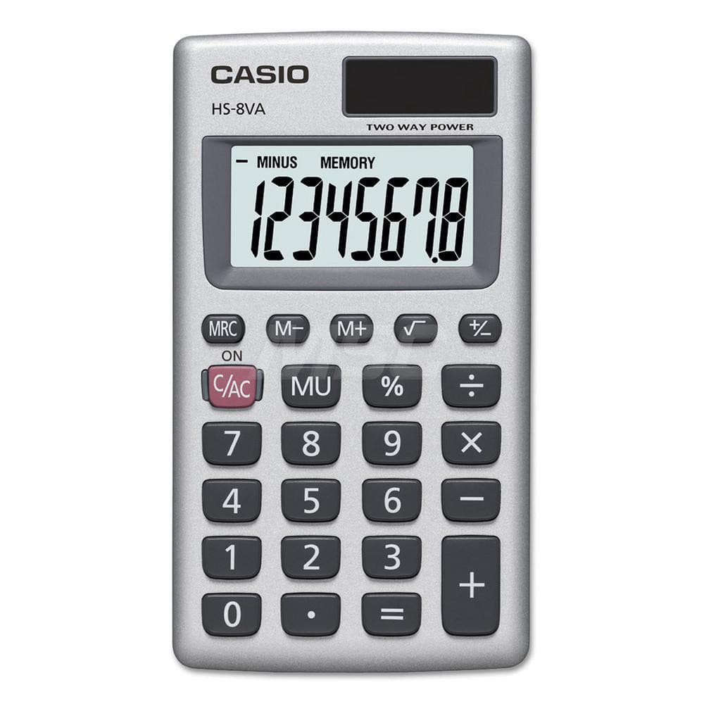 Calculators, Display Type: 8-Digit LCD , Color: Silver  MPN:CSOHS8VA