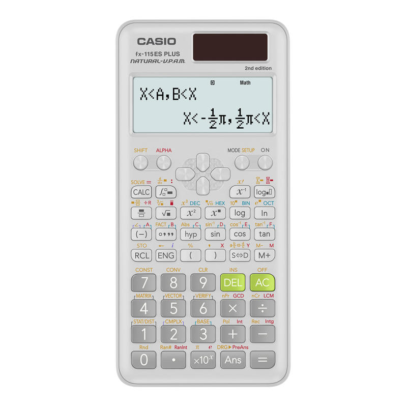 Casio fx-115ES PLUS Natural-V.P.A.M. 2nd Edition Scientific Calculator, White, FX-115ESPLS2-S MPN:FX-115ESPLS2-S