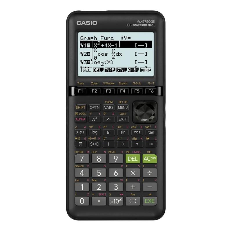Casio fx-9750GIII USB Power Graphic 3 Graphing Calculator, Black, FX-9750GIII MPN:FX-9750GIII