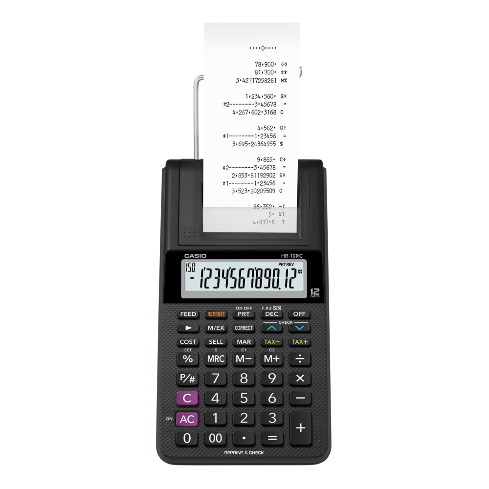 Casio HR-10RC Portable Printing Calculator MPN:HR-10RC