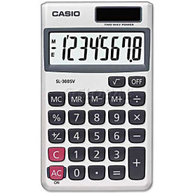 Casio® SL-300SV Handheld Calculator 8-Digit LCD SL-300SV