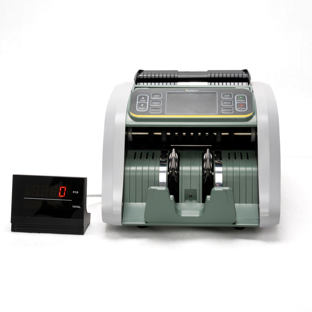 Kolibri KBR-500 Mixed Bill Counter With Advanced Counterfeit Detection And Multi Currency, 9inH x 14-5/16inW x 13inD MPN:KBR-500