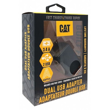 USB Wall Outlet Charger, Black MPN:CAT-AC2USB-BLK