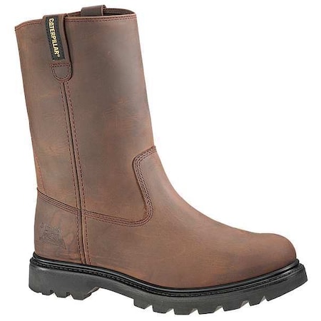Men's Wellington Boot, 11 1/2 M, Steel Toe, 11 in H, Brown, P89516 MPN:P89516