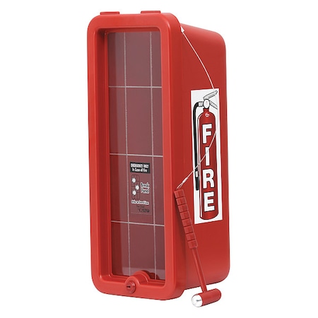 Fire Extinguisher Cabinet, Surface Mount, 19 1/4 in Height, 5 lb MPN:105-5 RRC-H