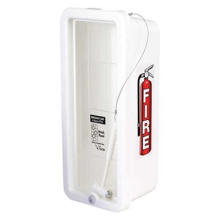 Fire Extinguisher Cabinet, Surface Mount, 19 1/4 in Height, 5 lb MPN:105-5 WWC-H