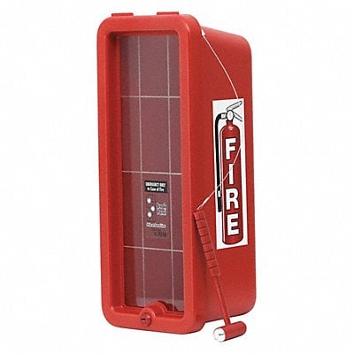 Fire Extinguisher Cabinet 5 lb Cap. Red MPN:105-5 RRC-H