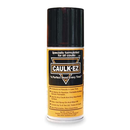 Caulk-EZ Tooling Aid, 2.5 oz, Aerosol, Clear, Caulk-EZ MPN:EZ4T
