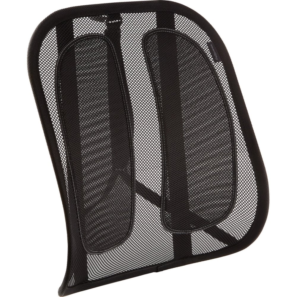 Fellowes Office Suites Mesh Back Support - Fellowes Office Suites Mesh Back Support - Strap Mount - Black - Mesh Fabric - 1 Each MPN:9191301