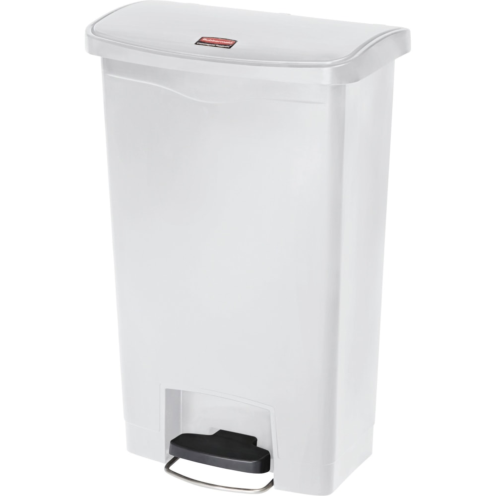 Rubbermaid Commercial Slim Jim 13-gal Step-On Container - Step-on Opening - Hinged Lid - 13 gal Capacity - 1883557 MPN:1883557