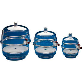 Bel-Art Space Saver Polycarbonate Vacuum Desiccator 420220000 0.20 Cu. Ft. Clear Bottom 1/PK 420220000