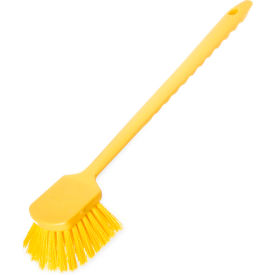 Carlisle Sparta 20 in. Utility Scrub Brush with Polyester Bristles Yellow 40501EC04 - Pkg Qty 6