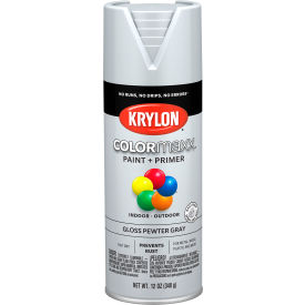 Krylon® Colormaxx™ Paint & Primer 12 oz. Gloss Pewter Gray K05531007 - Pkg Qty 6