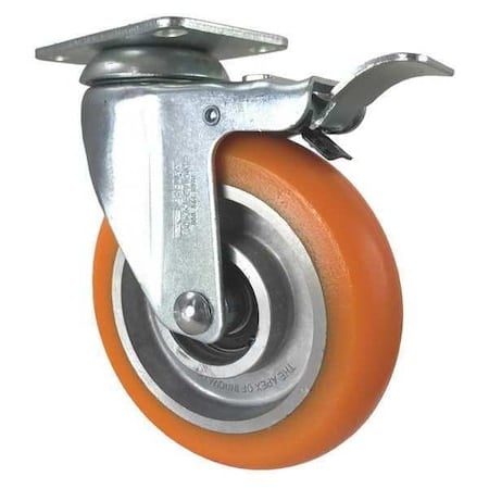 Swivel Stem Caster, w/Brake, Total Lock, 5