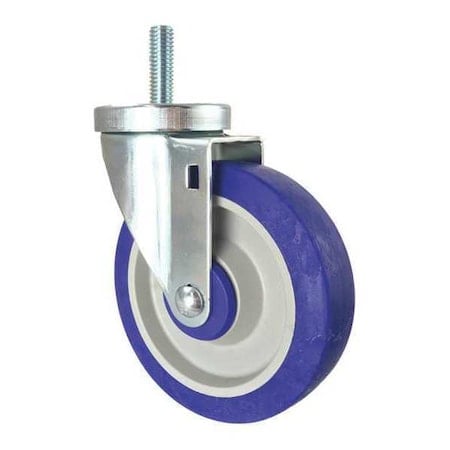 Swivel Stem Caster, Blue Rubber, 5
