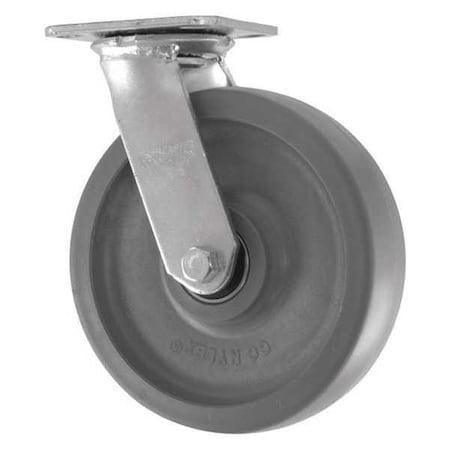 Swivel Plate Caster, CC Nylex, Gray, 8