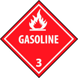 NMC™ Dot Gasoline Placard Sign Rigid Plastic DL134R