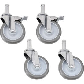 Nexel® Stainless Steel Stem Casters - Set of (4) 5