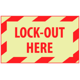 Graphic Machine Glow Labels - Lock-Out Here GEPA3AP