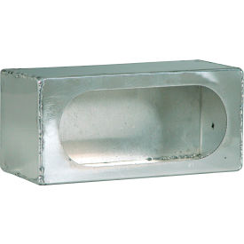 Single Oval Smooth Aluminum Light Cabinet - Min Qty 2 LB383ALSM