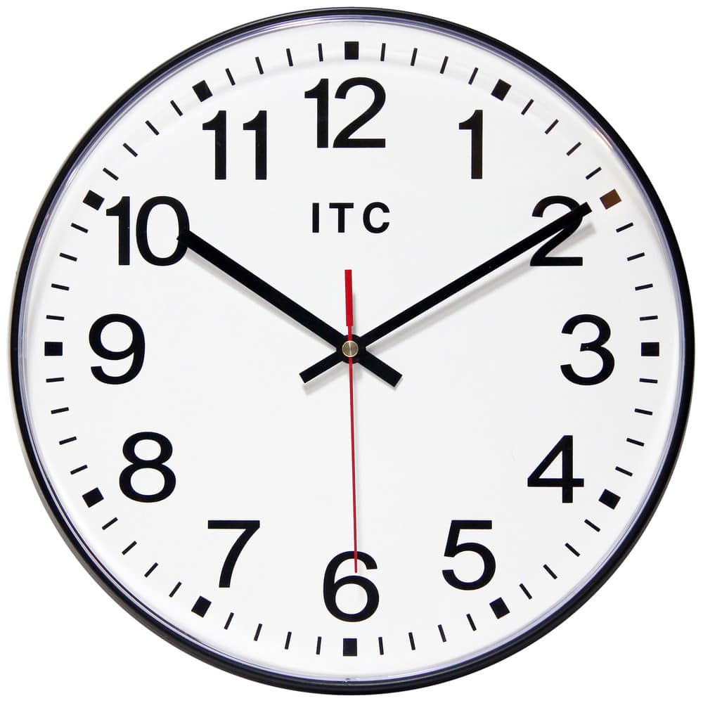 12 Inch Diameter, White Face, Dial Wall Clock MPN:90/1201