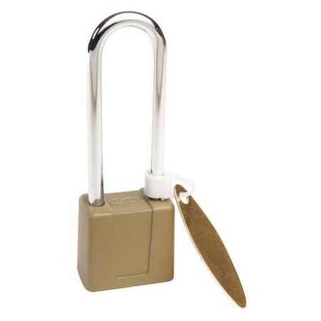 Padlock, Keyed Different, Long Shackle, Rectangular Hardened Steel Body, Hardened Steel Shackle MPN:66R