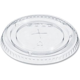 SOLO® Straw Slot Cold Cup Lids Fits 9 - 20 oz. Cups Clear 100/Sleeve 10 Sleeves/Carton DCC662TSCT