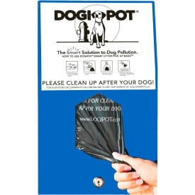 DOGIPOT® Junior Bag Dispenser with 400 Header Bags Aluminum Blue 1002HP-Blue-4