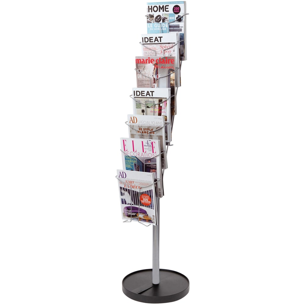 Alba Display Rack, 400 x Sheet, 7 x Document, 7 Compartment(s), 59.06inH, Floor, Metal MPN:DDFIL7S