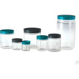 Qorpak® 2oz Clear Straight Sided Round with 53-400 neck finish jar only 24PK GLA-00854