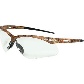 Jackson Safety SG Safety Glasses with Anti-Fog Clear Lens and Camo Frame 50012