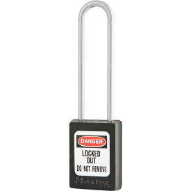 Master Lock® Thermoplastic Zenex™ S33LTBLK Snap Lock Safety Padlock 1-3/8