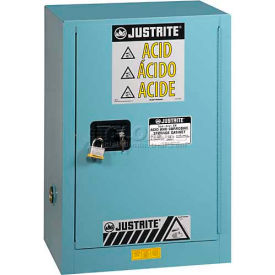 Justrite 12 Gal. Acid Cabinet with Painted Bottom Self-Close 1 Door 23-1/4