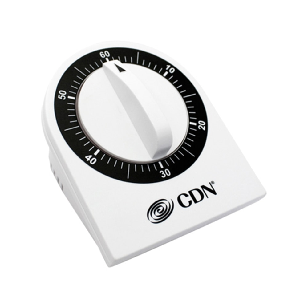CDN 60-Minute Mechanical Cooking Timer, 2 1/2in, White MPN:MTM3