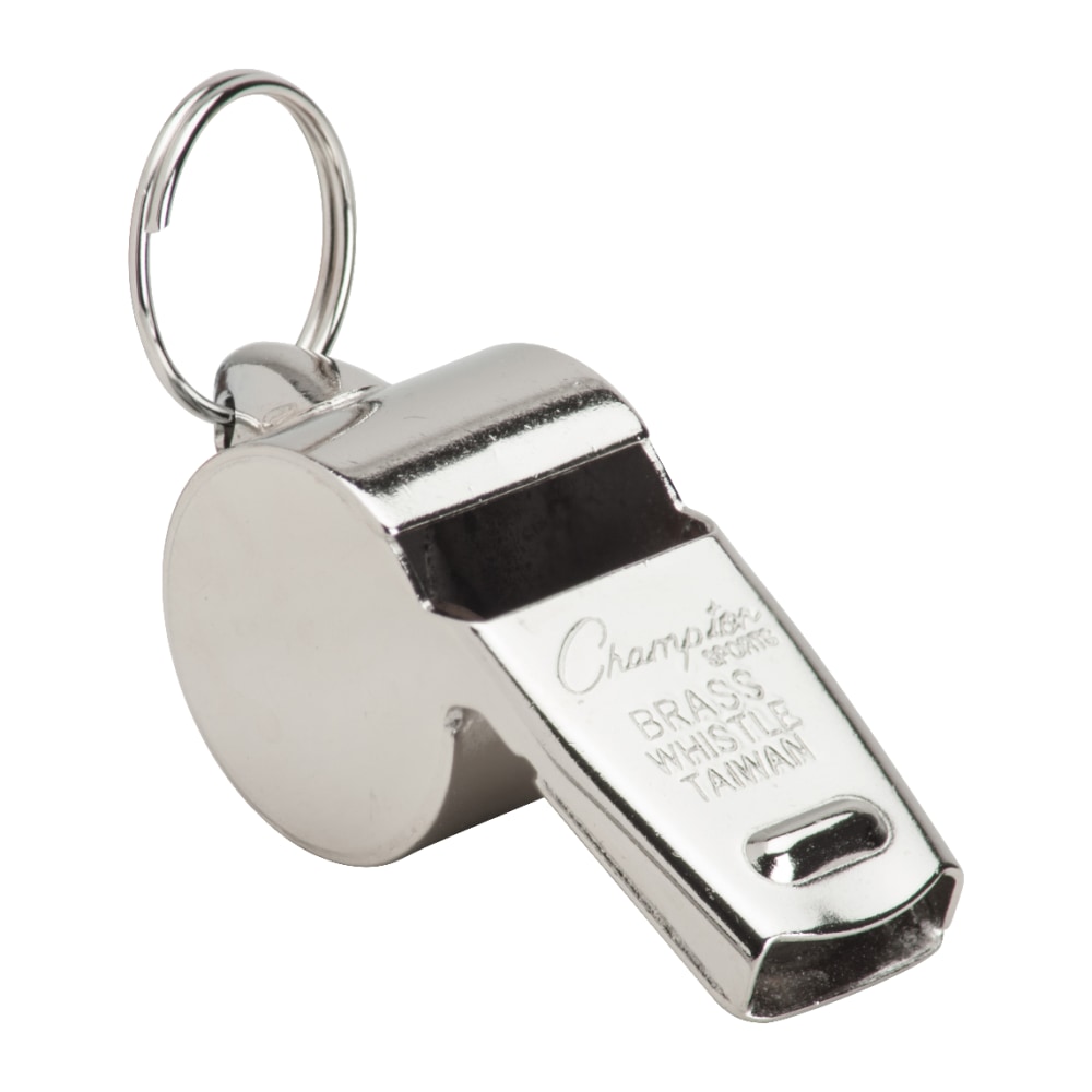 Champion Sports Heavy-Weight Metal Whistle, Silver MPN:401