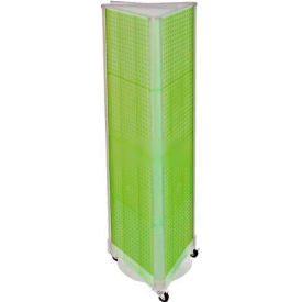 Global Approved 700451-GRE Three-Sided Spinning Pegboard W/ Wheels 16