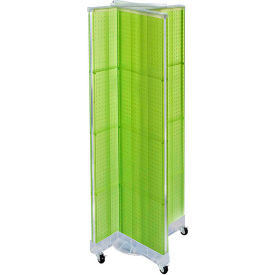Global Approved 700421-GRE Pinwheel Pegboard Display W/Wheels 16