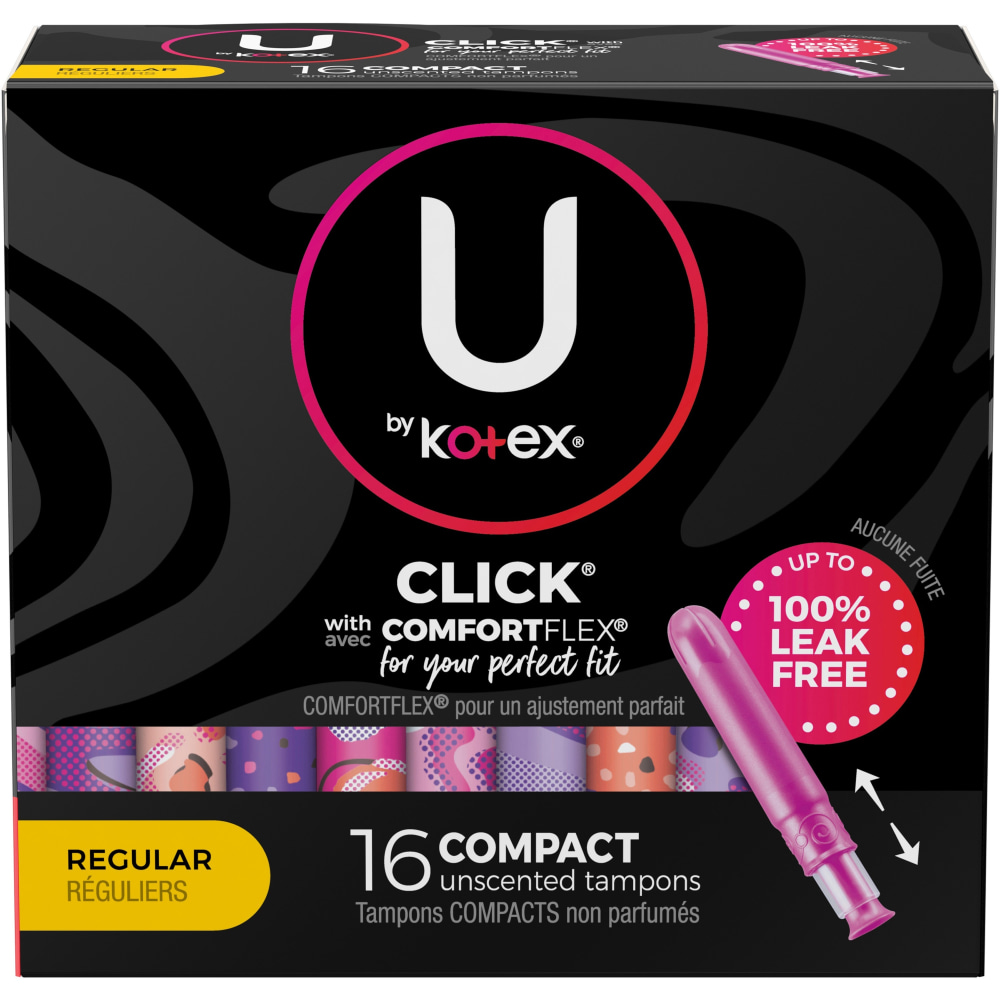 U by Kotex Click Regular Tampons, Box Of 16 Tampons MPN:KCC53445
