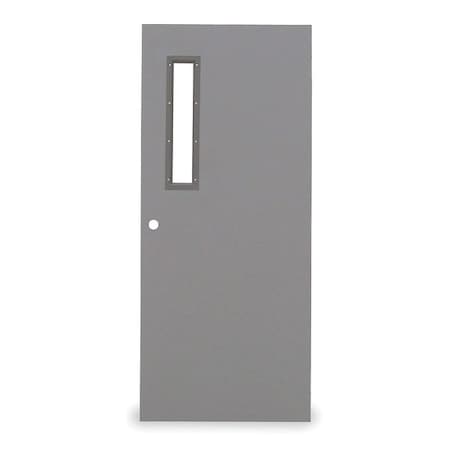 Narrow Light Steel Door with Glass, 84 in H, 48 in W, 1 3/4 in Thick, 16-gauge, Type: 1 MPN:CHMD-NL4070-MORT-CE-16ga-WG