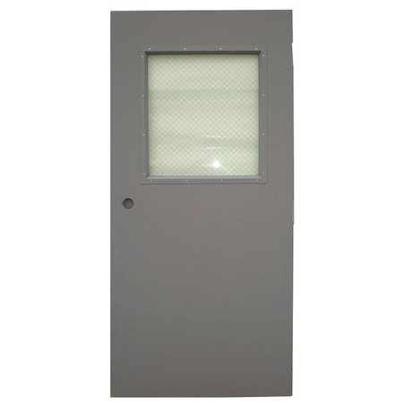 Half Glass Steel Door with Glass, 80 in H, 30 in W, 1 3/4 in Thick, 18-gauge, Type: 1 MPN:CHMD X HG26 68 X CYL-CE-18ga-WG